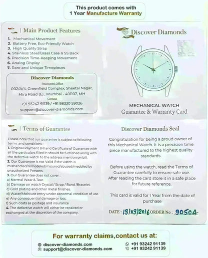 HMT Gandaberunda Kannada Numerals Turquoise Dial 17 Jewels Handwinding Men's Watch 0231 - Discover-Diamonds