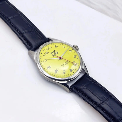 HMT Tamil Yellow Dial Para Shock 17 Jewels Handwinding 0231