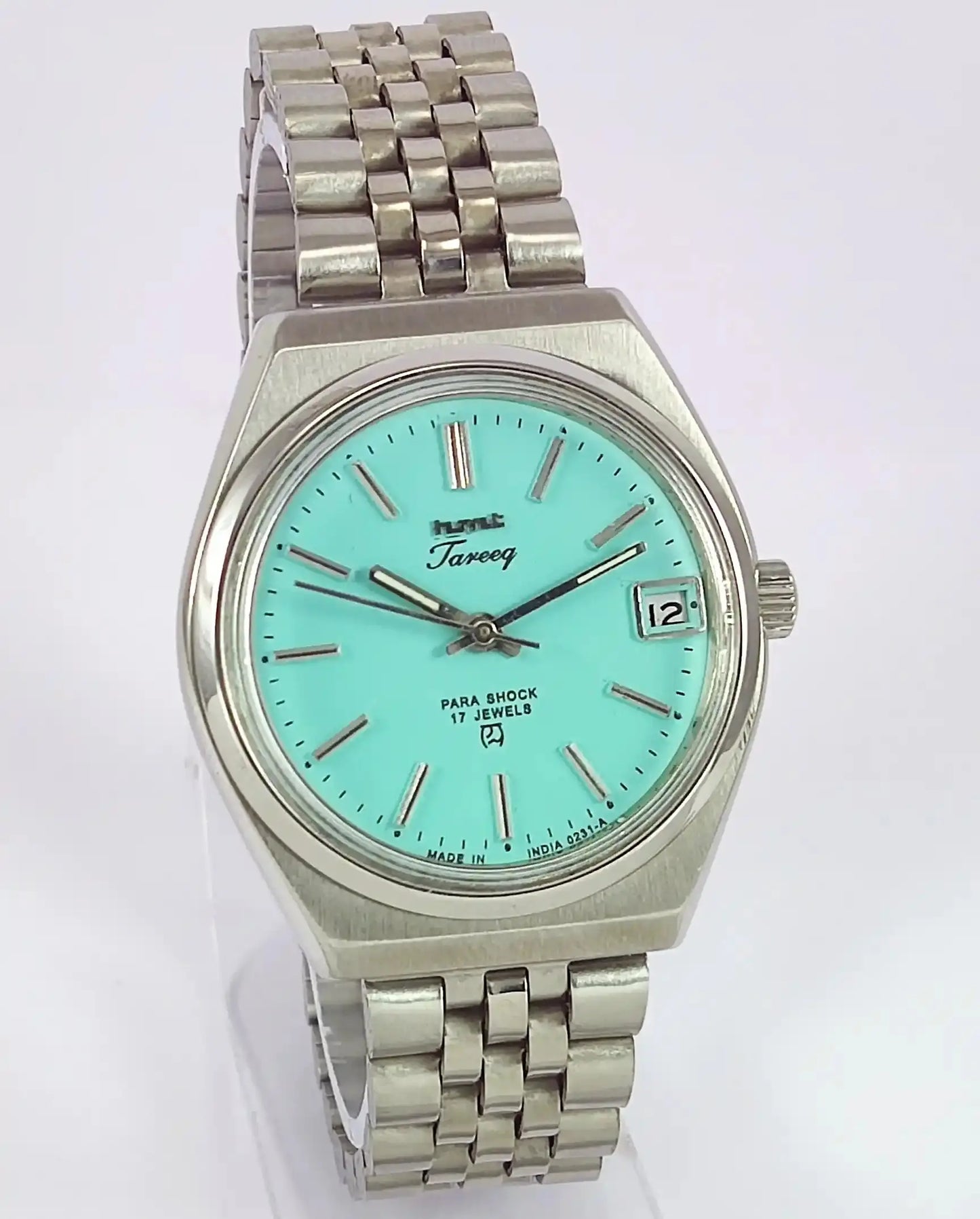 HMT Tareeq 17 Jewels Torquoise Dial Date Function Men's Watch Discover-Diamonds