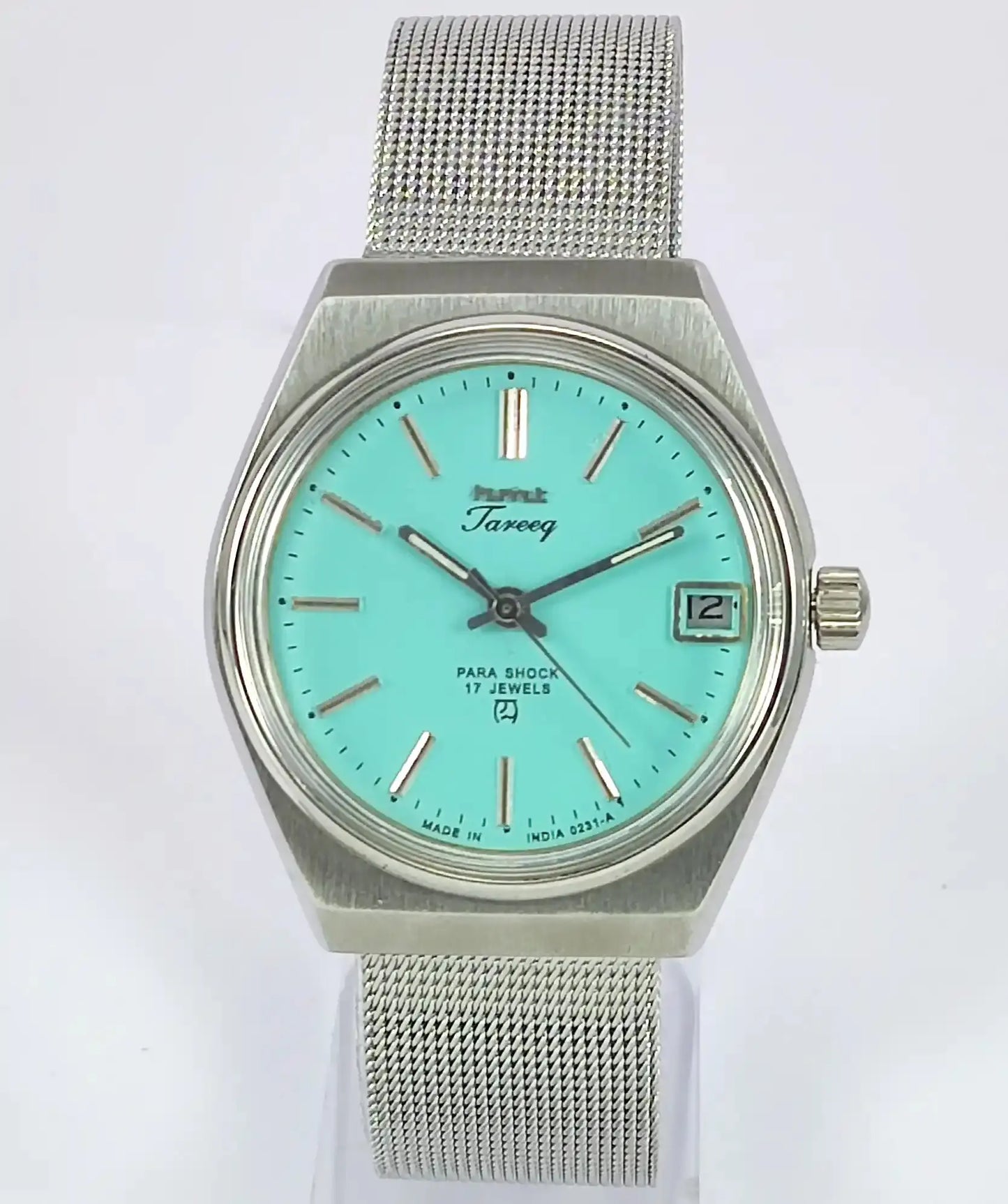 HMT Tareeq 17 Jewels Torquoise Dial Date Function Men's Watch Discover-Diamonds