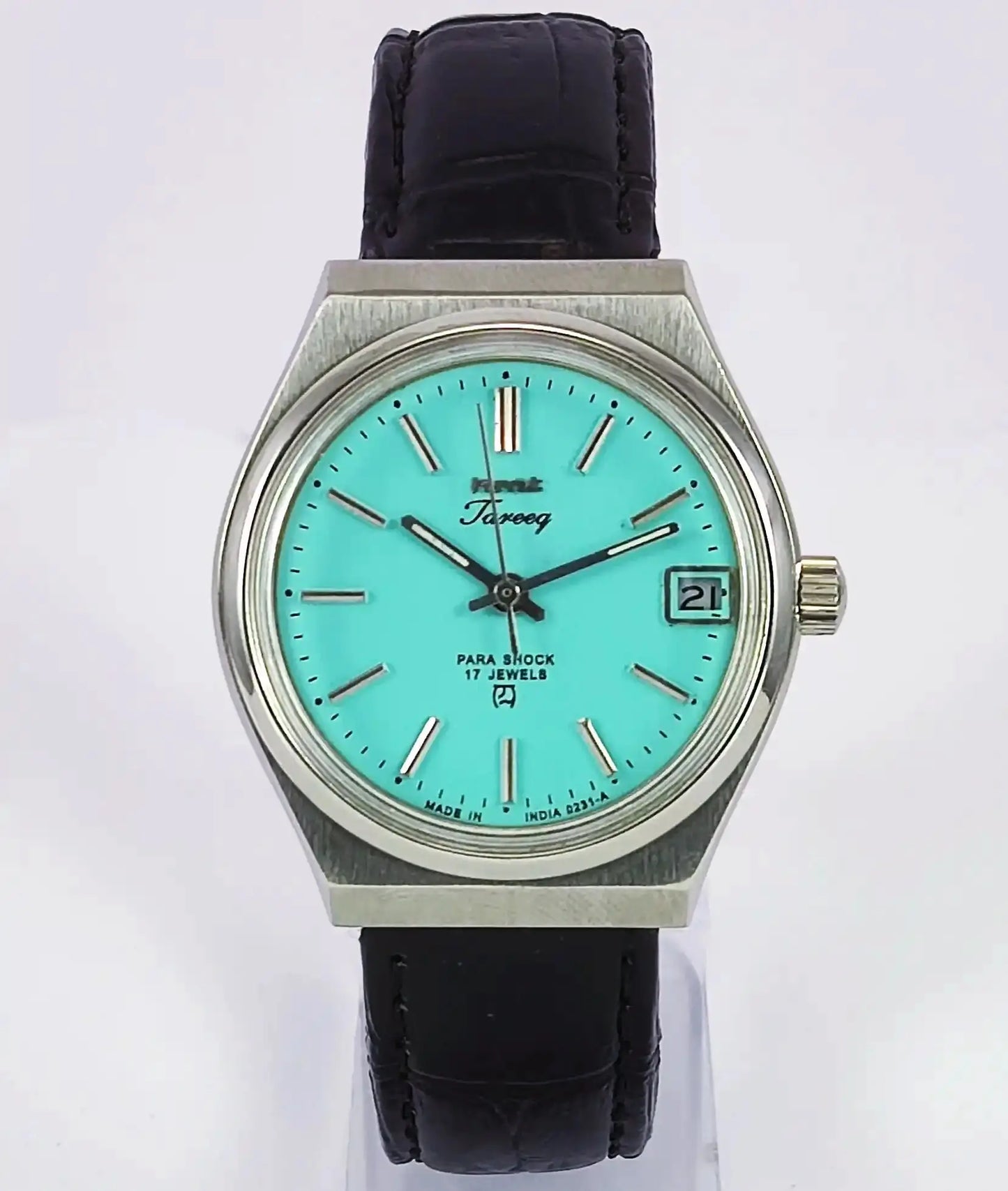 HMT Tareeq 17 Jewels Torquoise Dial Date Function Men's Watch Discover-Diamonds