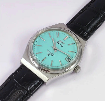 HMT Tareeq 17 Jewels Torquoise Dial Date Function Men's Watch Discover-Diamonds