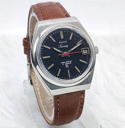 HMT Tareeq Mechanical Handwinding Black Dial Men's Watch Discover-Diamonds Physical