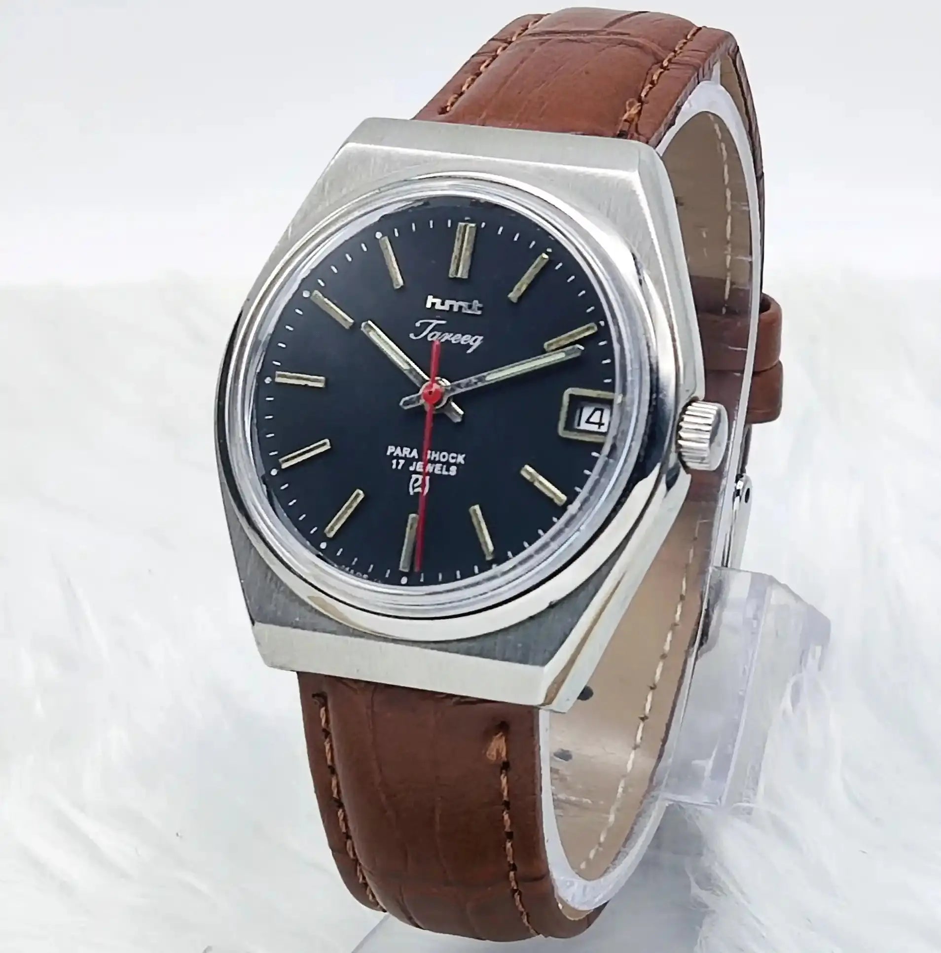 HMT Tareeq Mechanical Handwinding Black Dial Men's Watch Discover-Diamonds Physical