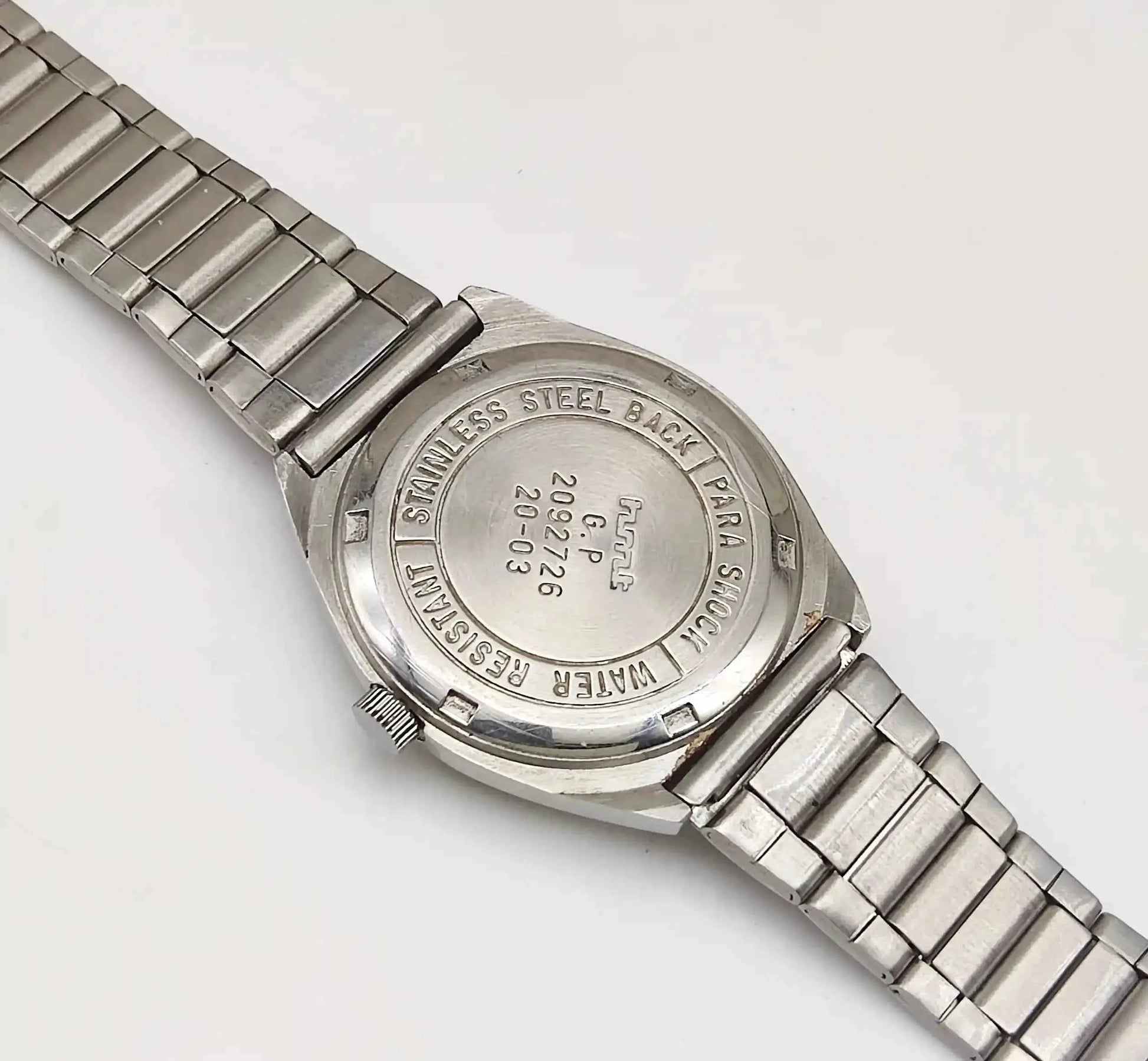 HMT Tareeq Para Shock 17 Jewels Yellow Dial Stick Indices Date Function