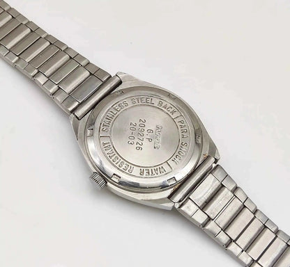 HMT Tareeq Para Shock 17 Jewels Yellow Dial Stick Indices Date Function