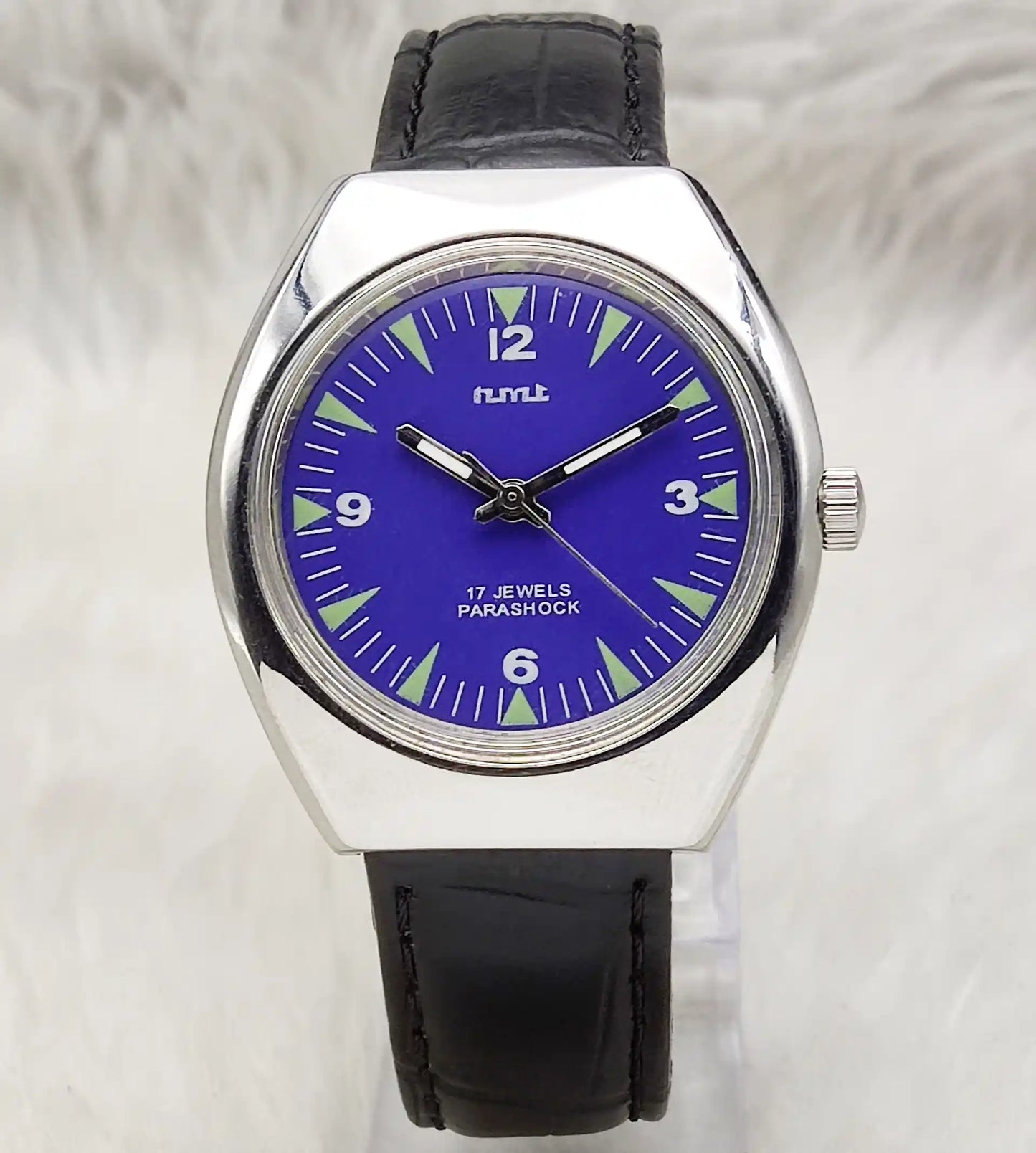HMT Handwinding Watch Blue Dial -17 Jewels