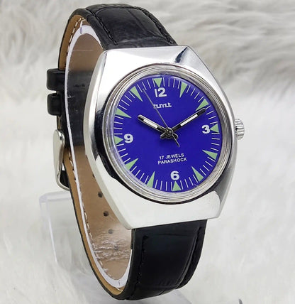 HMT Handwinding Watch Blue Dial -17 Jewels