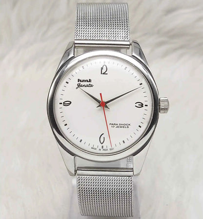 HMT Janata Handwinding Watch - White Dial,17 Jewels,Handwinding Watch