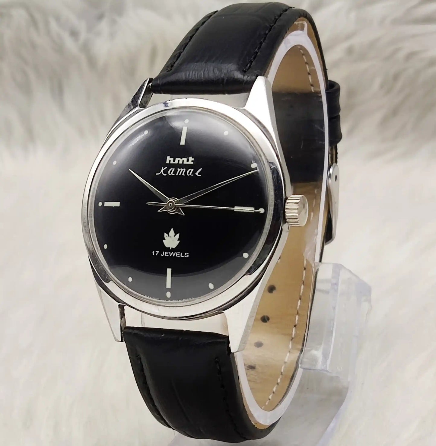 HMT Kamal 17 Jewels Handwinding Para Shock Black Dial Men's Watch