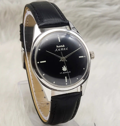 HMT Kamal 17 Jewels Handwinding Para Shock Black Dial Men's Watch