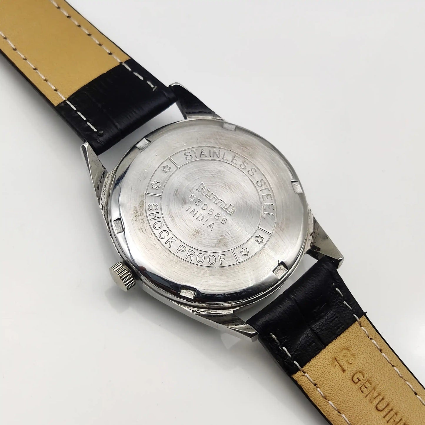 HMT Kamal 17 Jewels Handwinding Para Shock Black Dial Men's Watch
