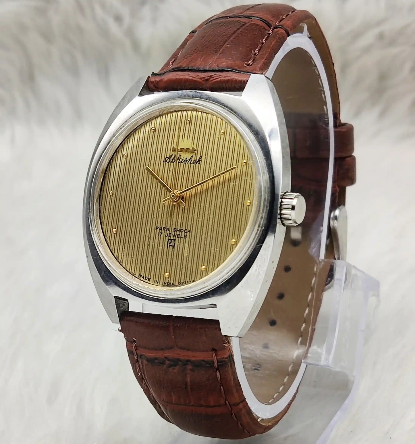 HMT Abhishek 0231 Handwinding Golden Dial Men's Watch