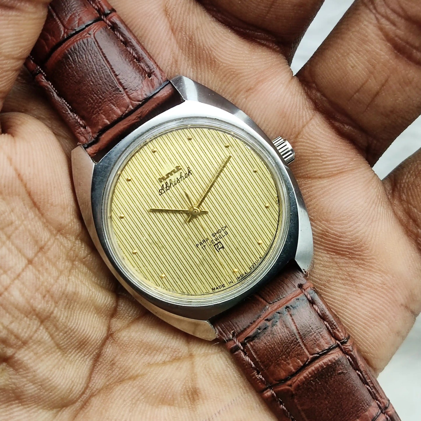 HMT Abhishek 0231 Handwinding Golden Dial Men's Watch