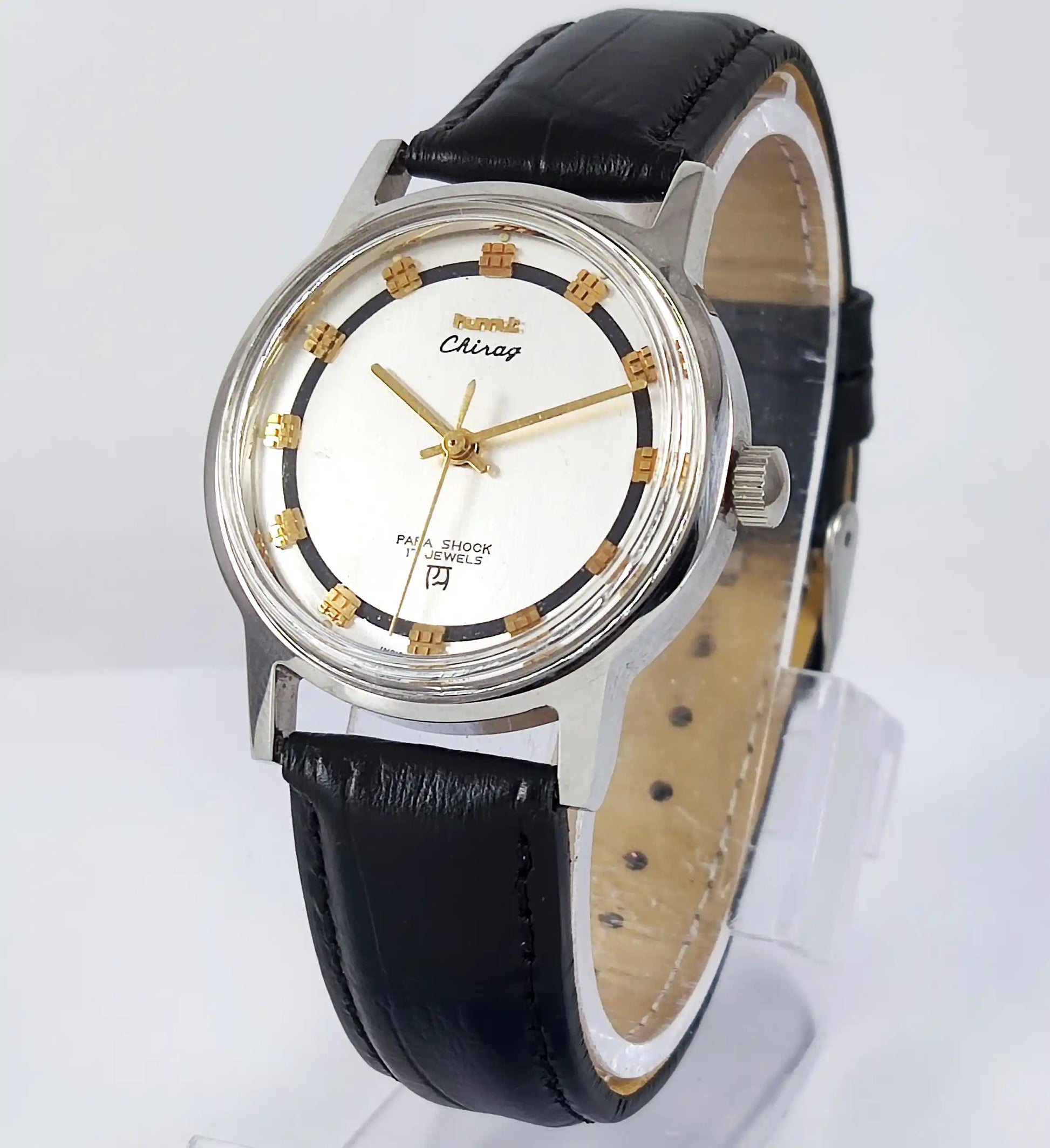 HMT Chirag Para Shock 17 Jewels White Dial Handwinding - Discover-Diamonds