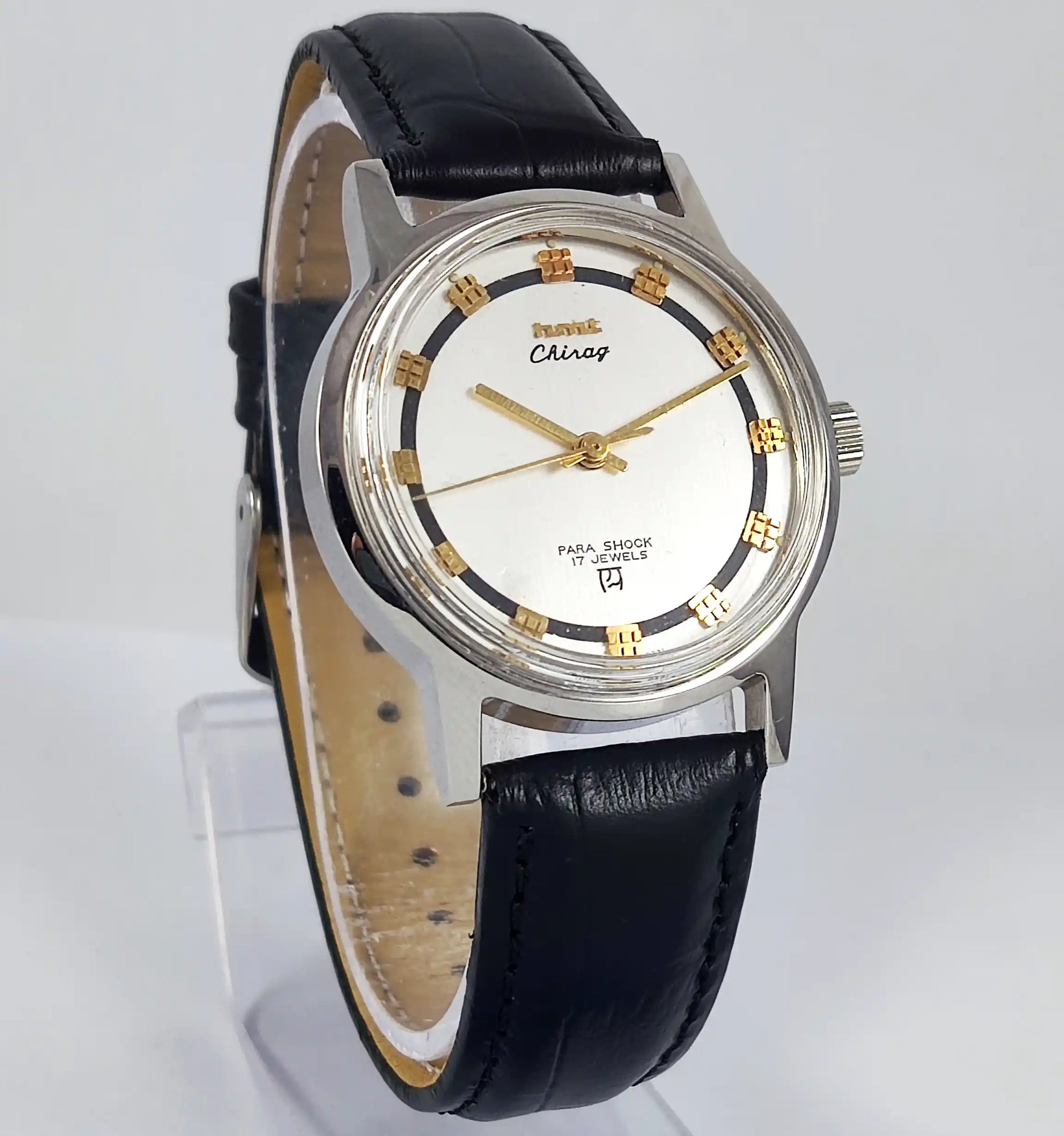 HMT Chirag Para Shock 17 Jewels White Dial Handwinding - Discover-Diamonds