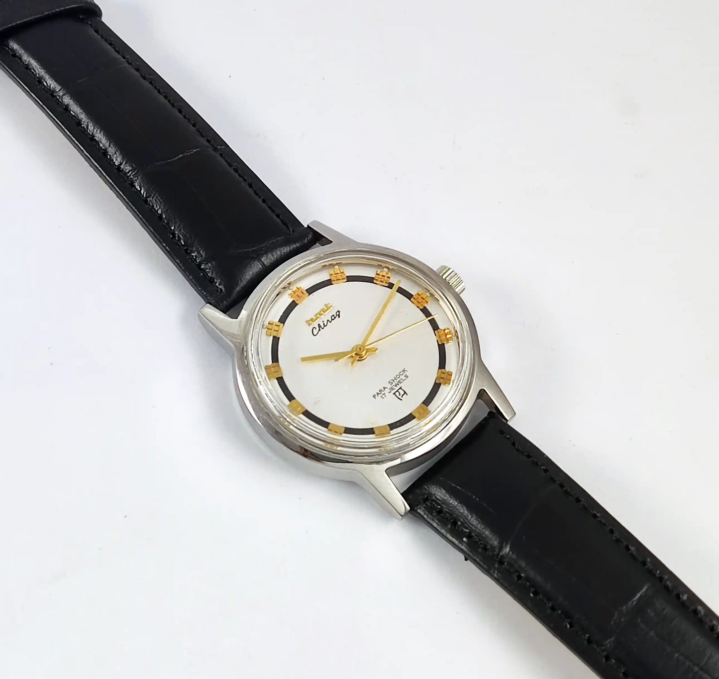 HMT Chirag Para Shock 17 Jewels White Dial Handwinding - Discover-Diamonds