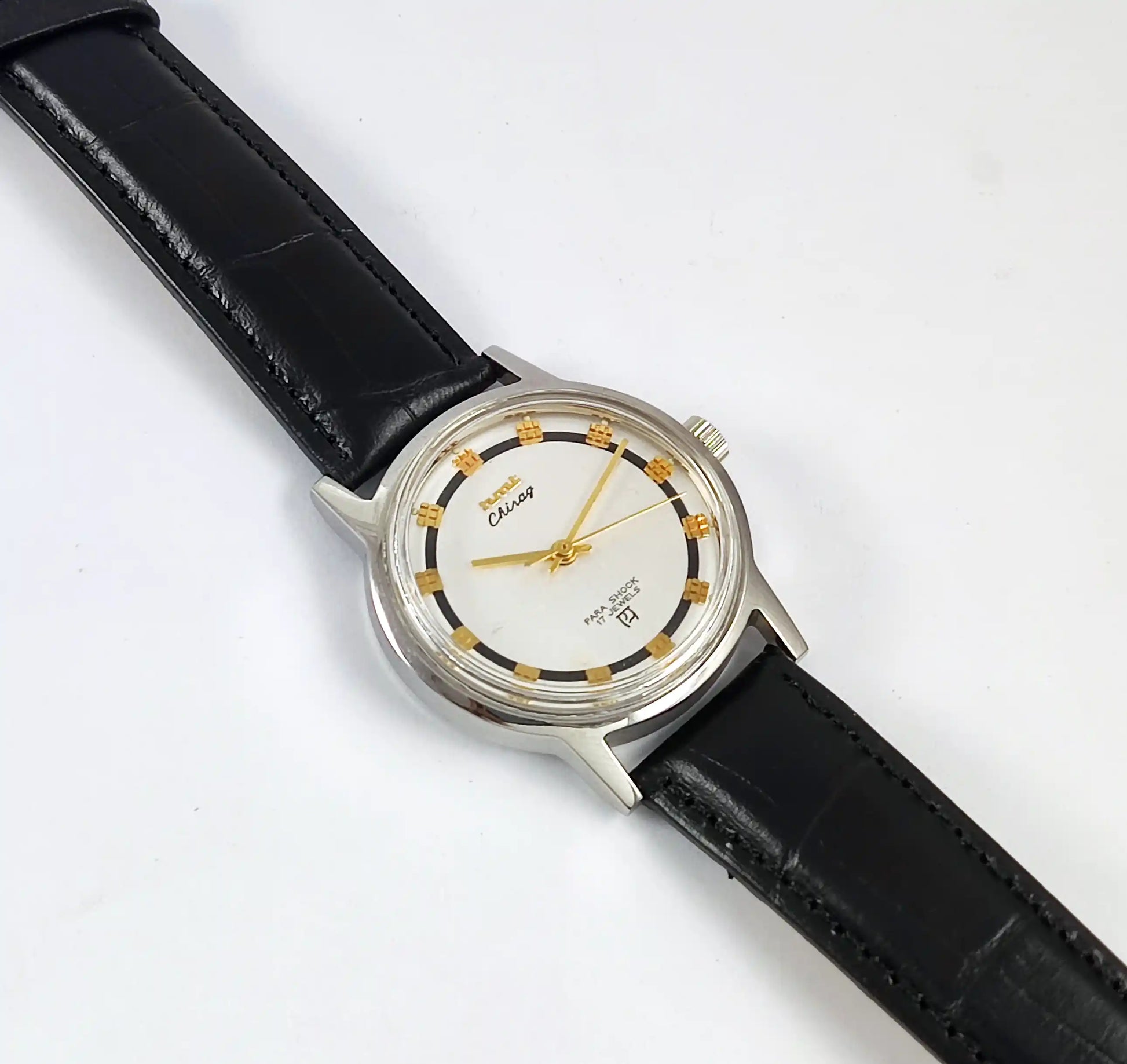 HMT Chirag Para Shock 17 Jewels White Dial Handwinding - Discover-Diamonds