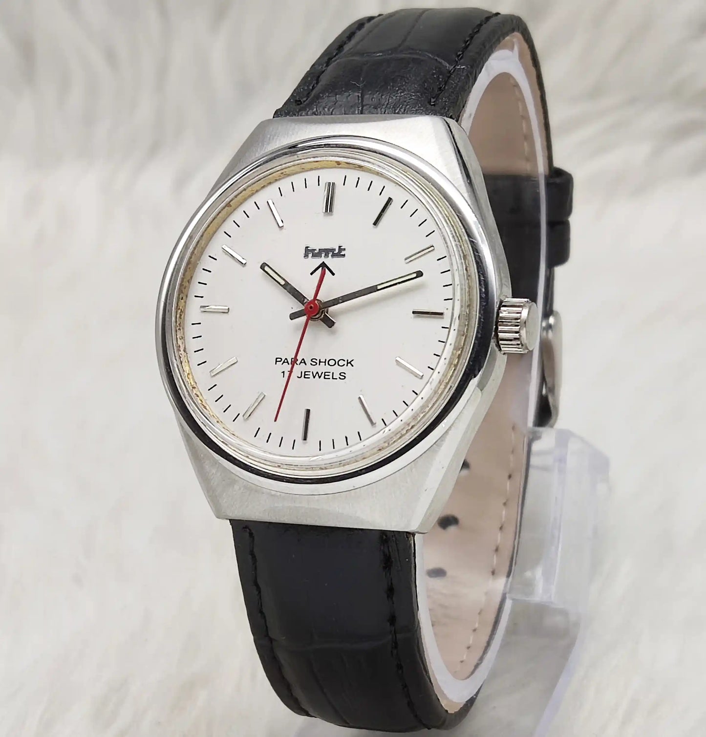 HMT Handwinding 17 Jewels White Silver Men's Watch