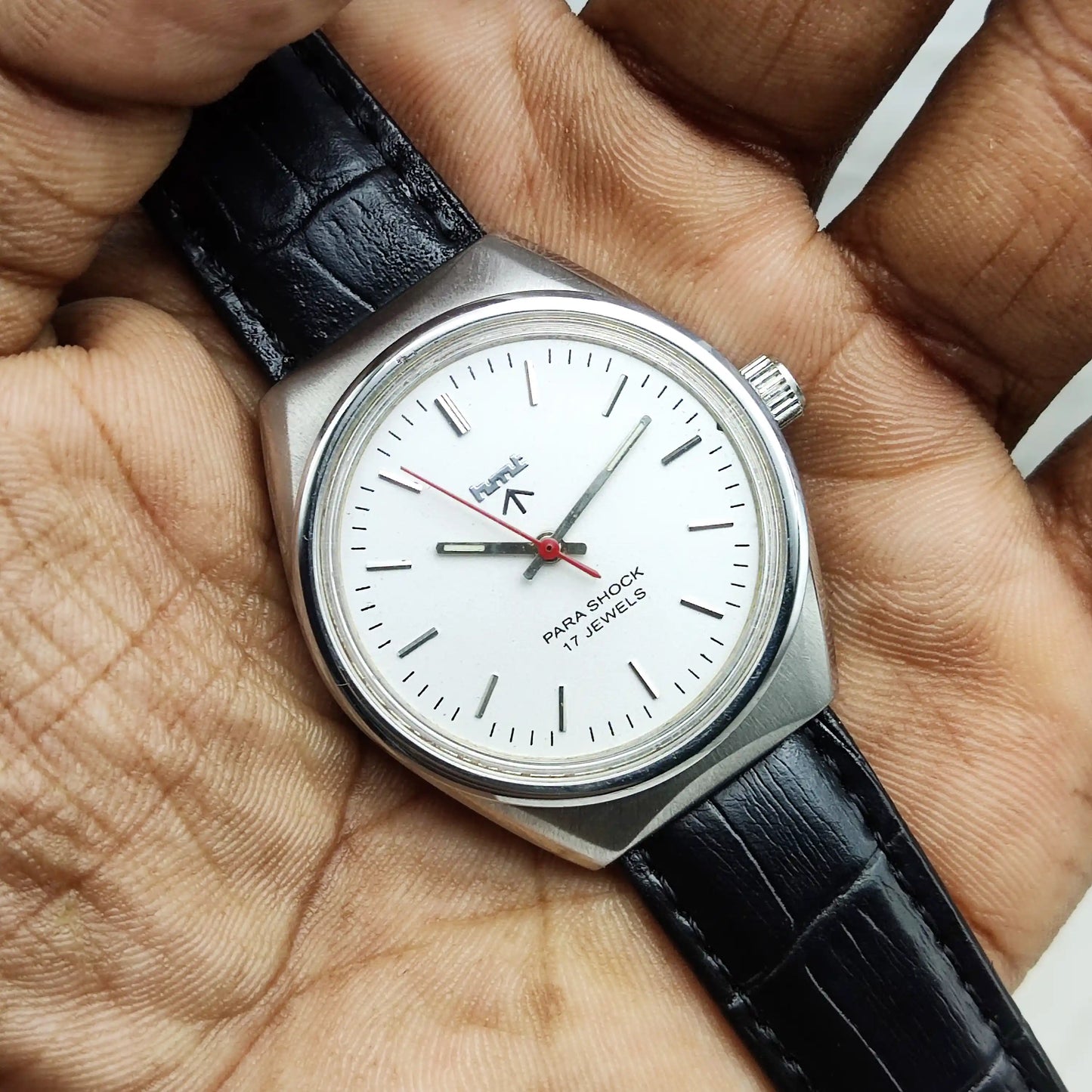 HMT Handwinding 17 Jewels White Silver Men's Watch