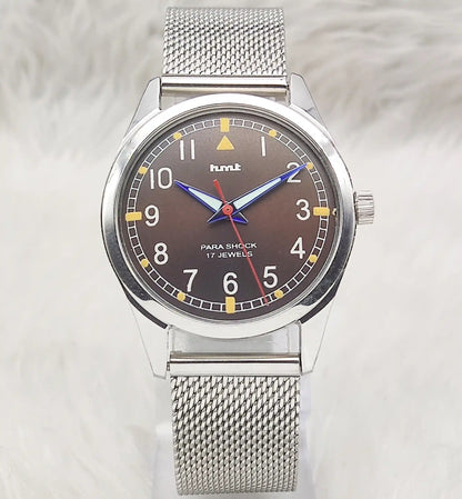 HMT Handwinding Watch - Coffee Brown Dial 17 Jewels Timepiece