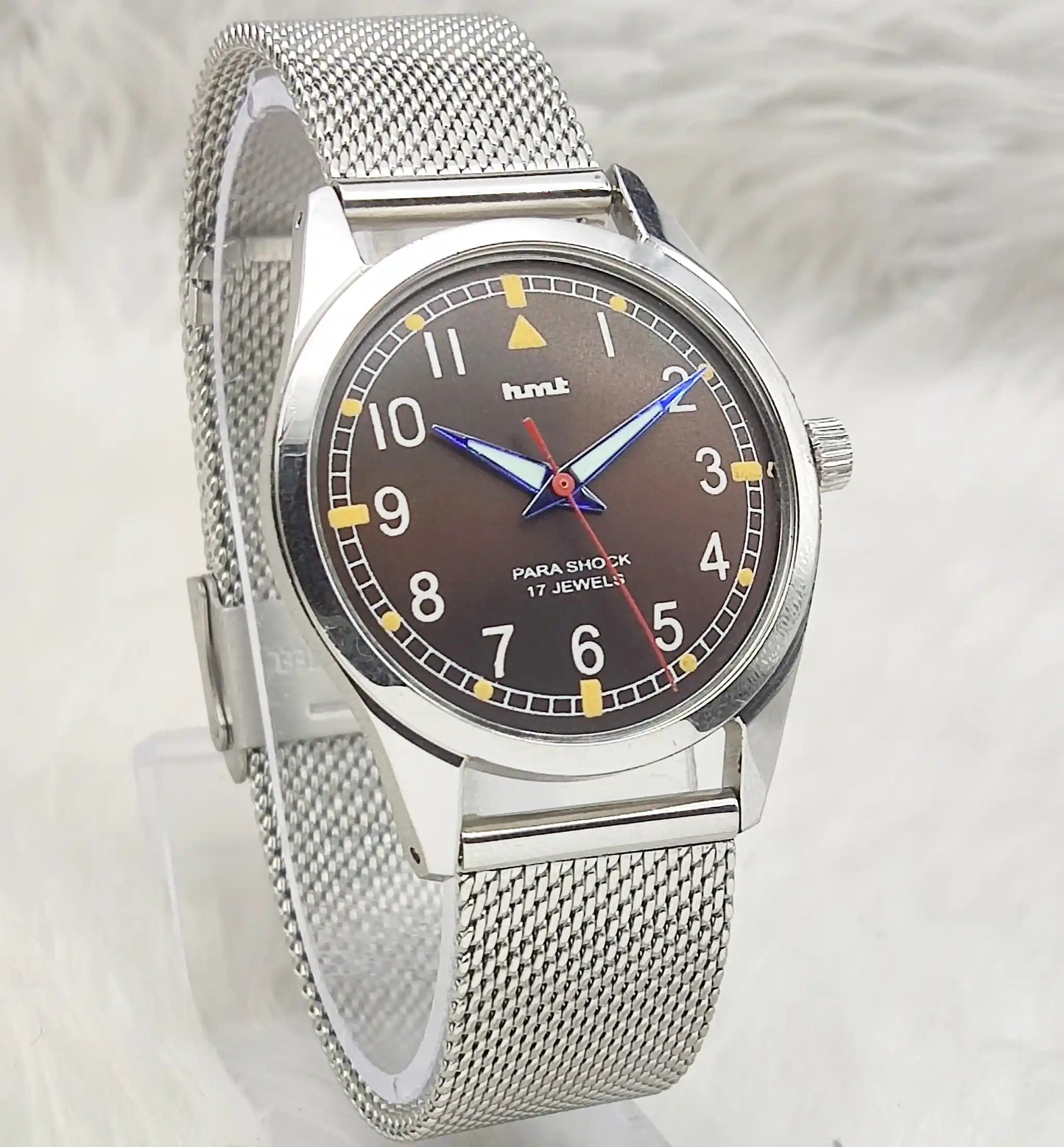 HMT Handwinding Watch - Coffee Brown Dial 17 Jewels Timepiece