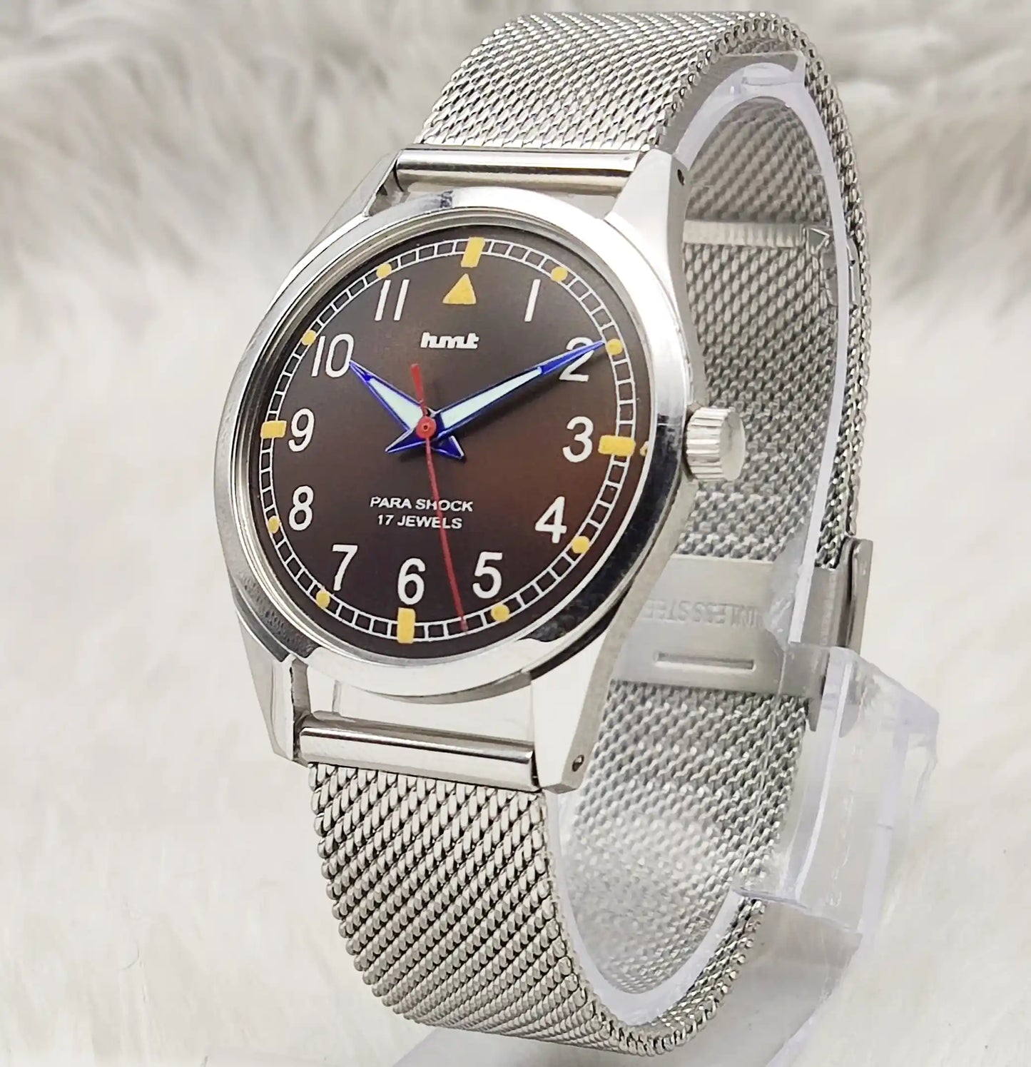 HMT Handwinding Watch - Coffee Brown Dial 17 Jewels Timepiece