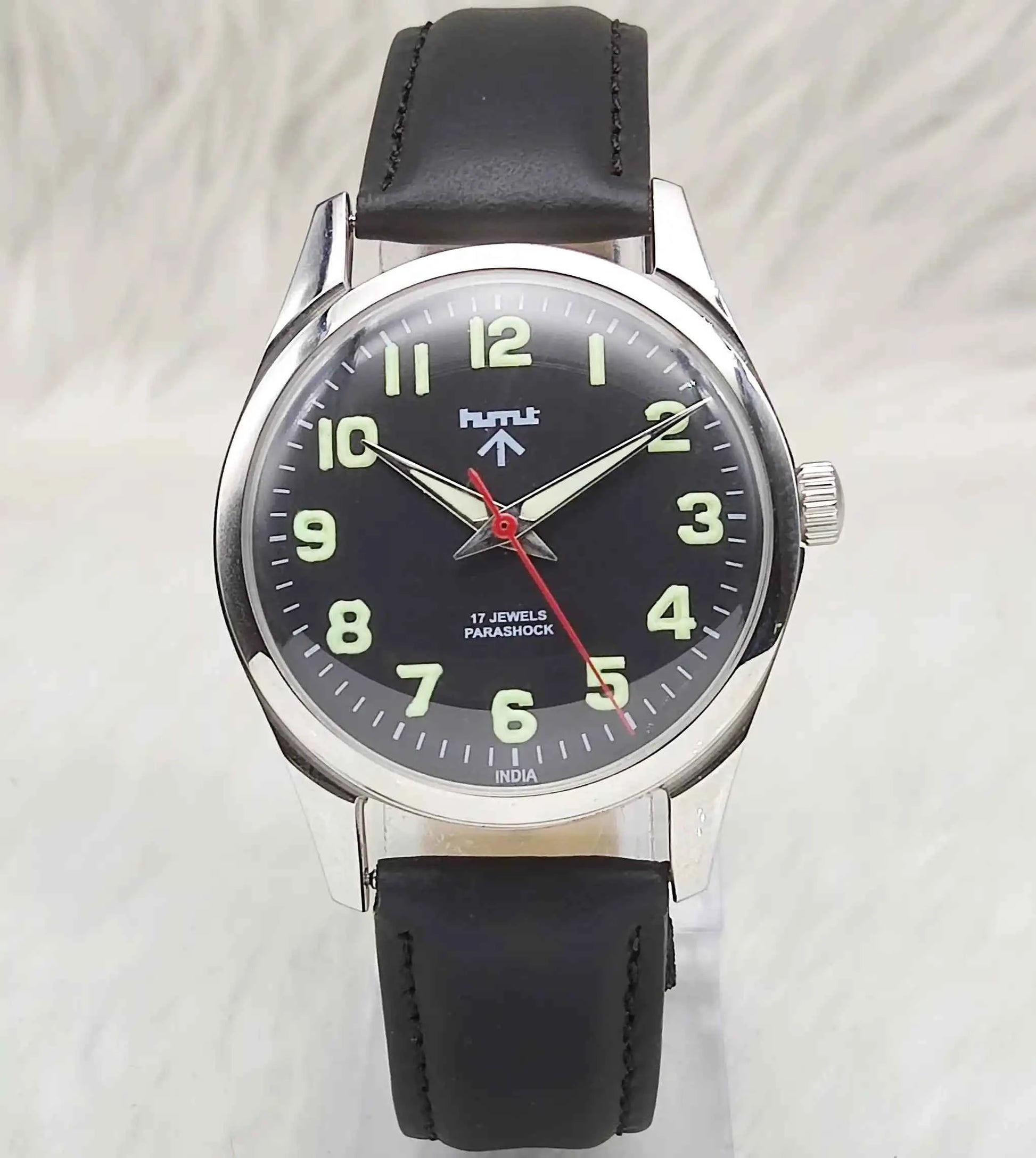 HMT Handwinding Glow In The Dark Black Dial English Numerals