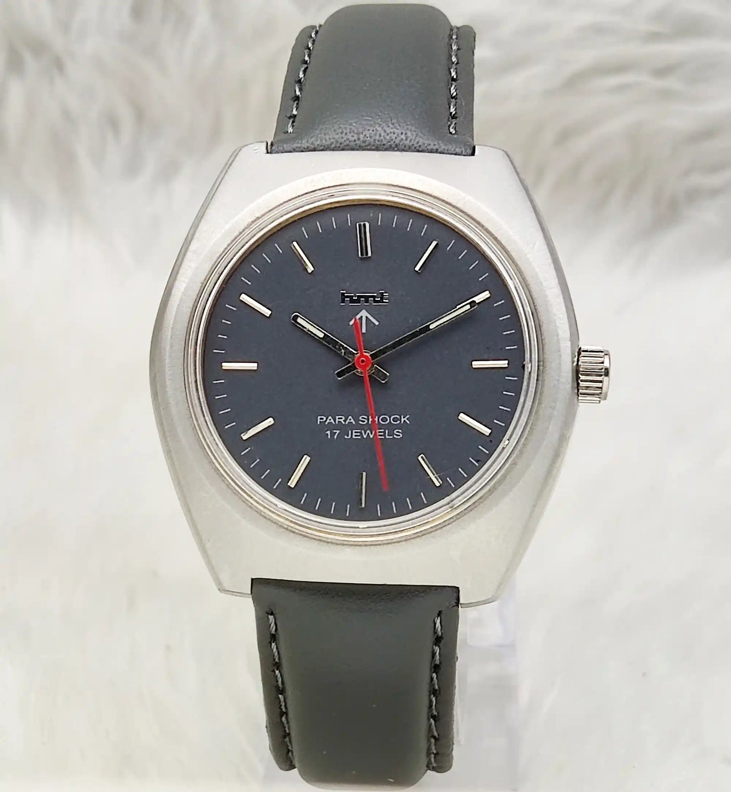 HMT Handwinding Watch Gray Dial With Stick Indices - 17 Jewels Watch