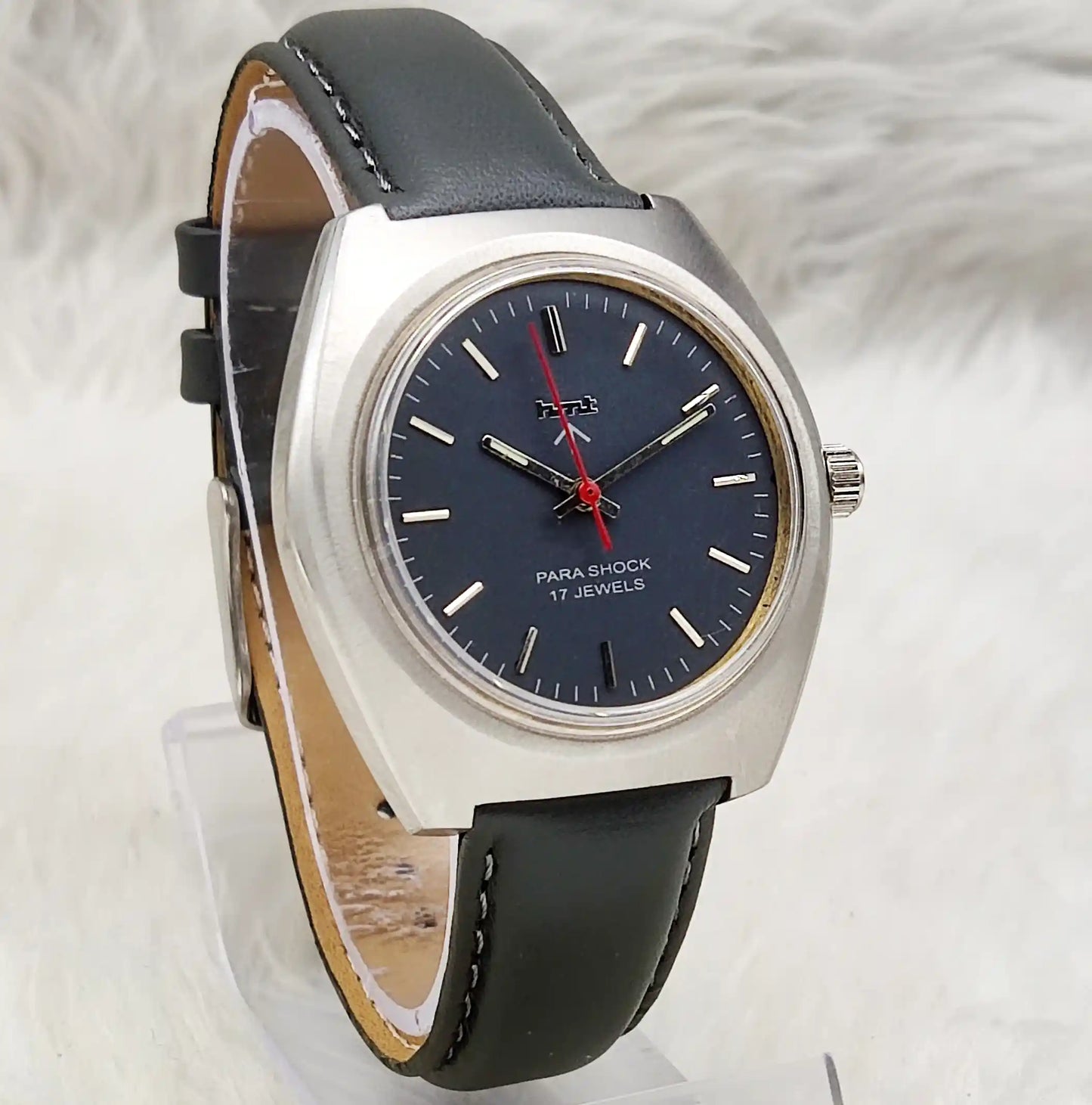 HMT Handwinding Watch Gray Dial With Stick Indices - 17 Jewels Watch