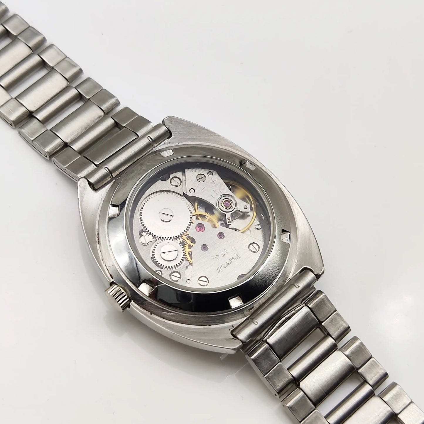 HMT Himalaya 17 Jewels Bluish Dial Handwinding Watch Transparent Back