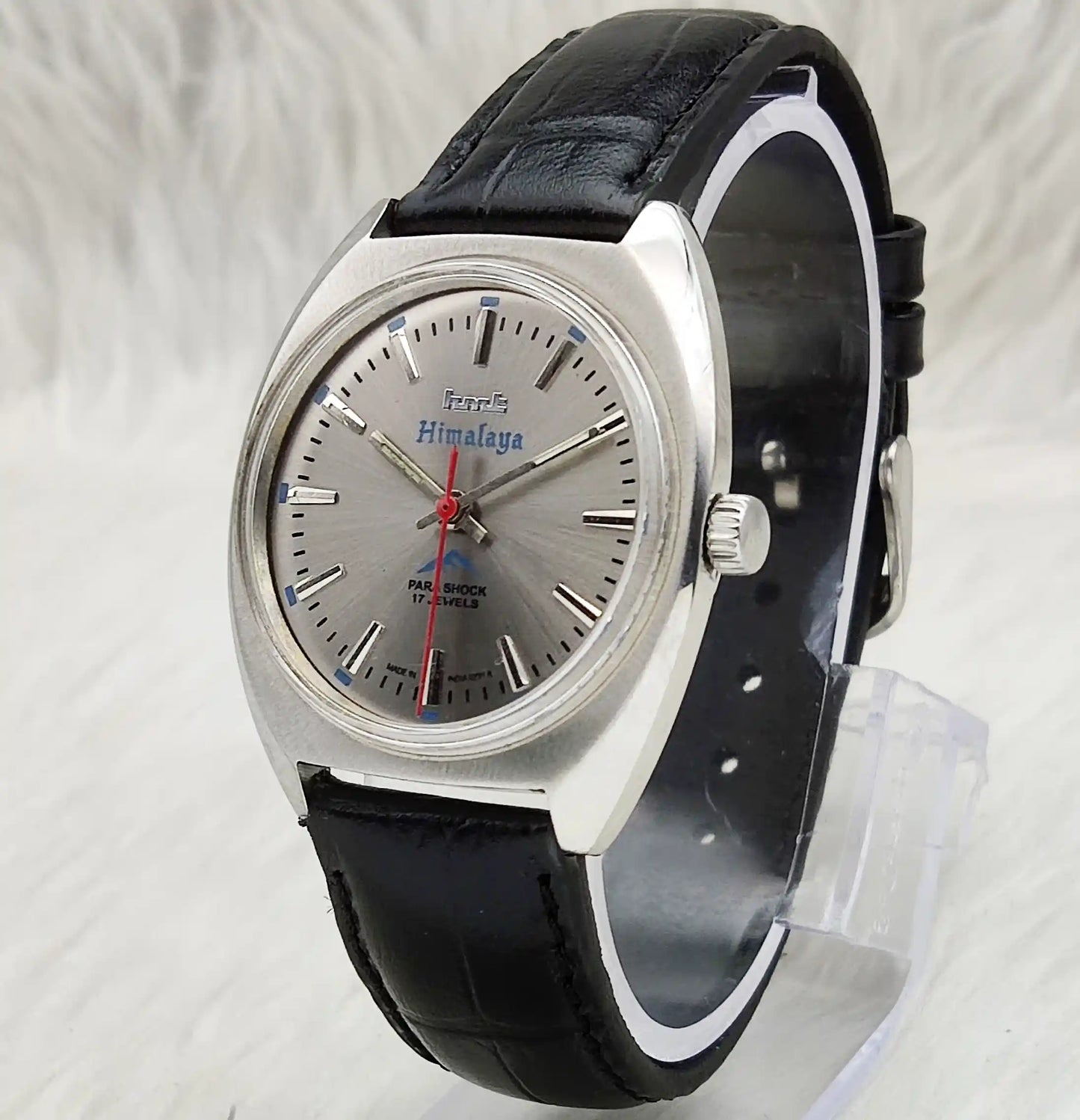 HMT Janata Stick Indices Para Shock 17 Jewels Gray Dial Watch