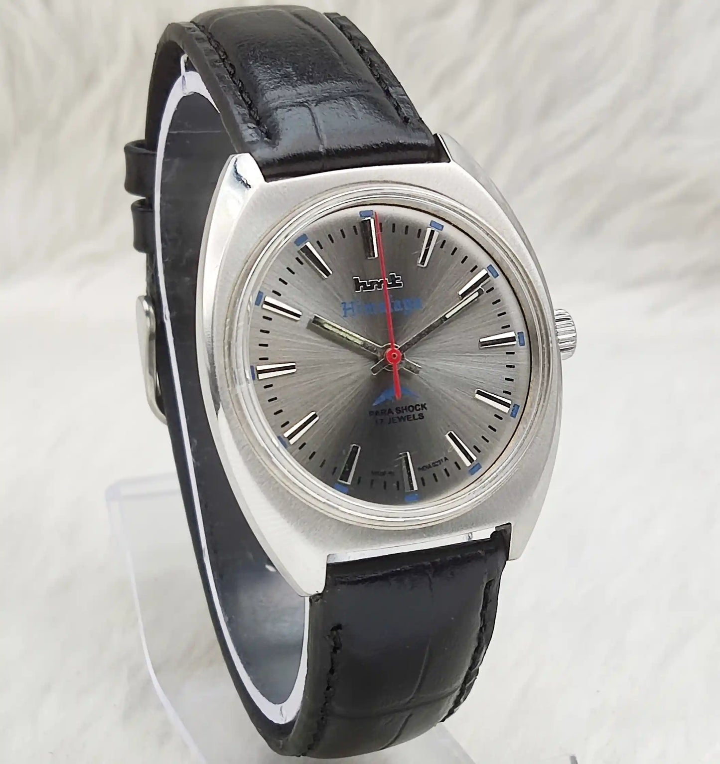 HMT Janata Stick Indices Para Shock 17 Jewels Gray Dial Watch
