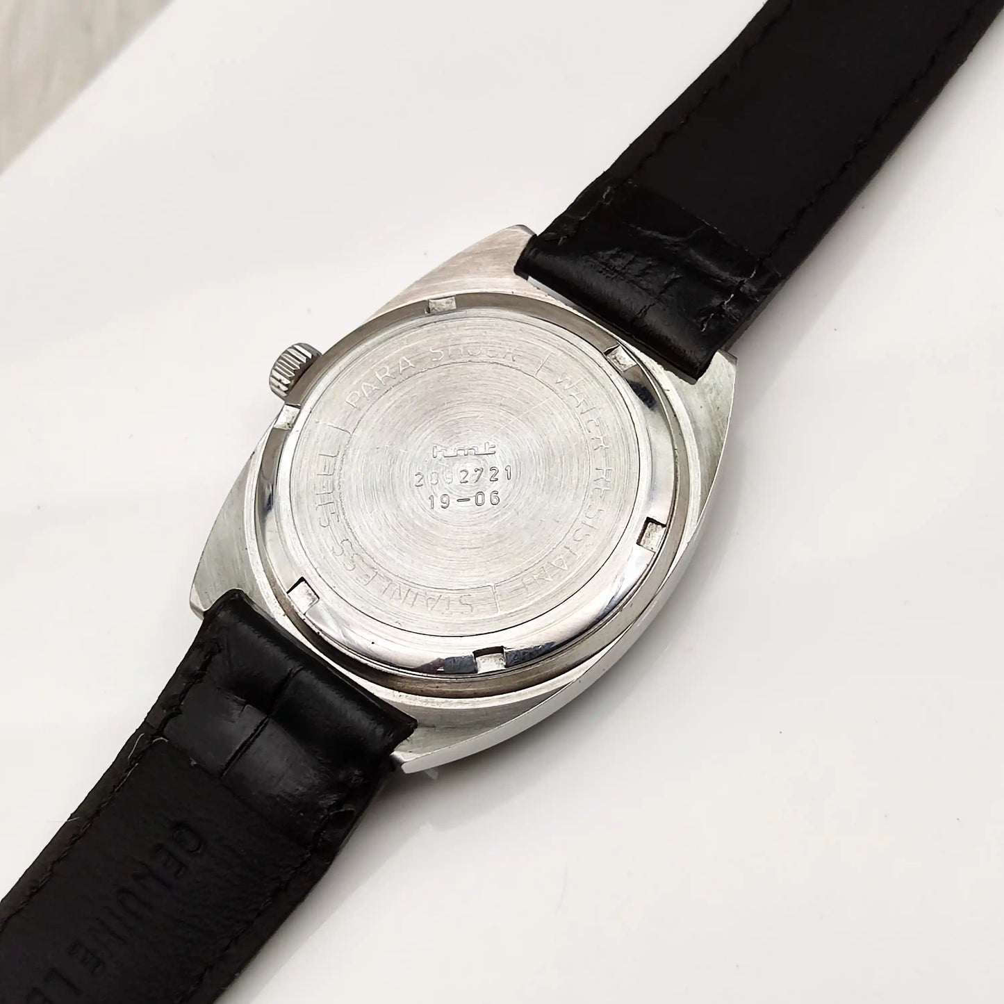 HMT Janata Stick Indices Para Shock 17 Jewels Gray Dial Watch