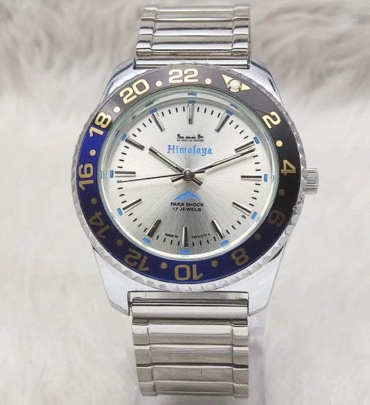 HMT Himalaya 17 Jewels Handwinding Silver Dial Transparent Back Watch