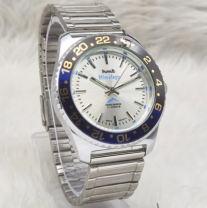 HMT Himalaya 17 Jewels Handwinding Silver Dial Transparent Back Watch