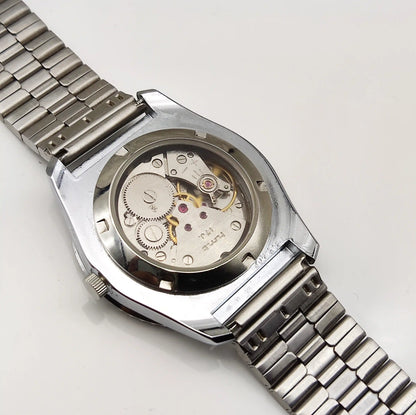 HMT Himalaya 17 Jewels Handwinding Silver Dial Transparent Back Watch