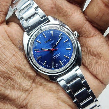HMT Himalaya 17 Jewels Handwinding Watch Bluish Dial Transparent Back