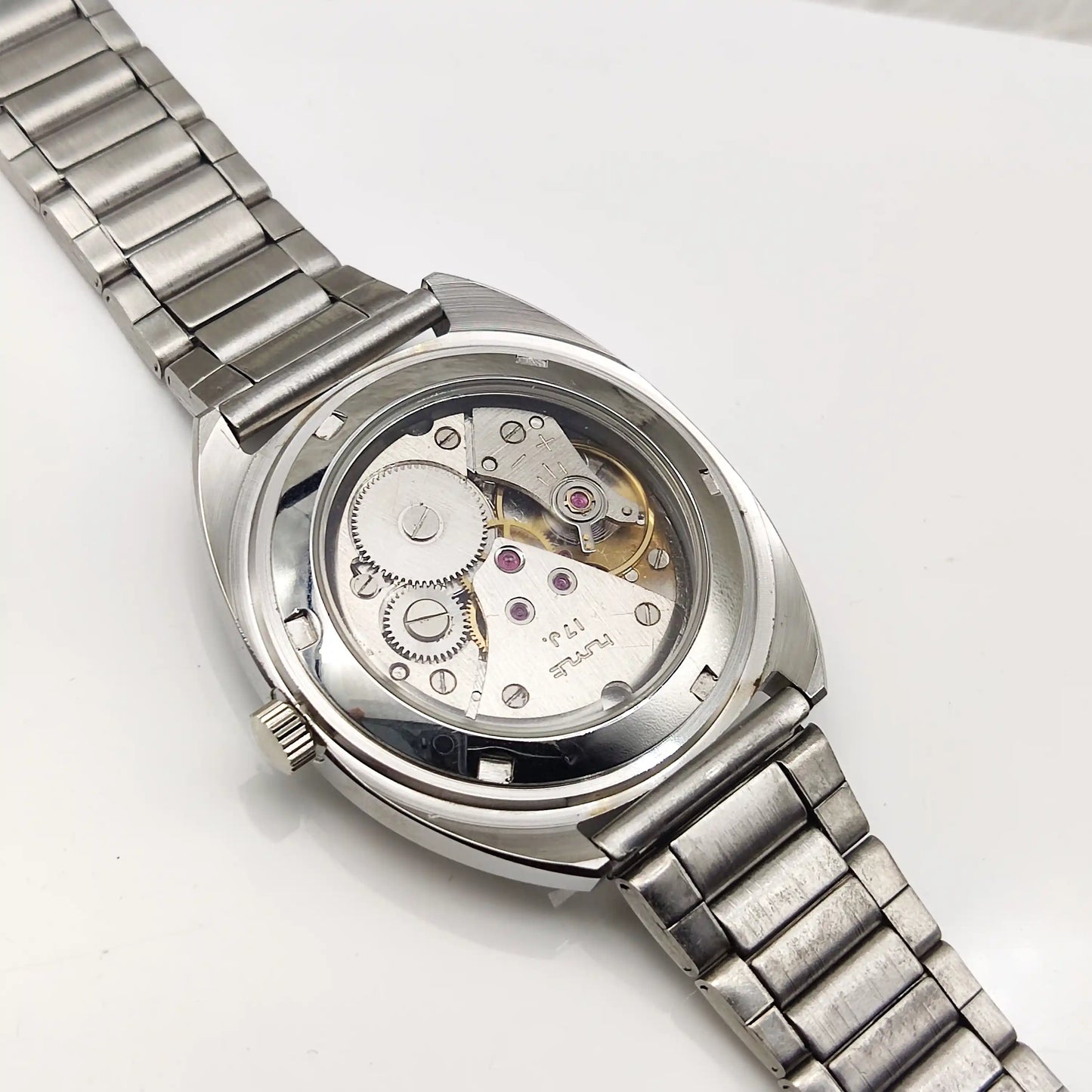 HMT Himalaya 17 Jewels Handwinding Watch Bluish Dial Transparent Back