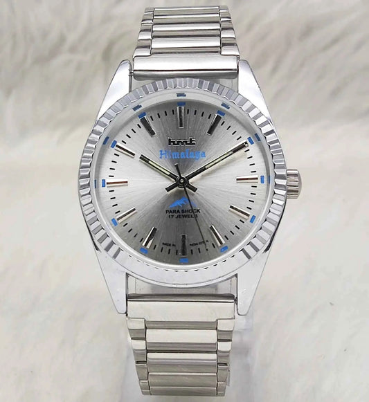 HMT Himalaya 17 Jewels Stick Indices Silver Dial Mechanical Handwinding Men's Watch