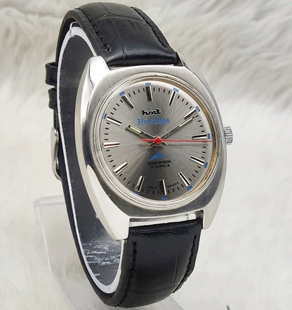 HMT Himalaya Gray Dial 17 Jewels Handwinding Stick Indices Watch