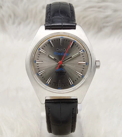 HMT Himalaya Gray Dial 17 Jewels Handwinding Watch Stick Indices