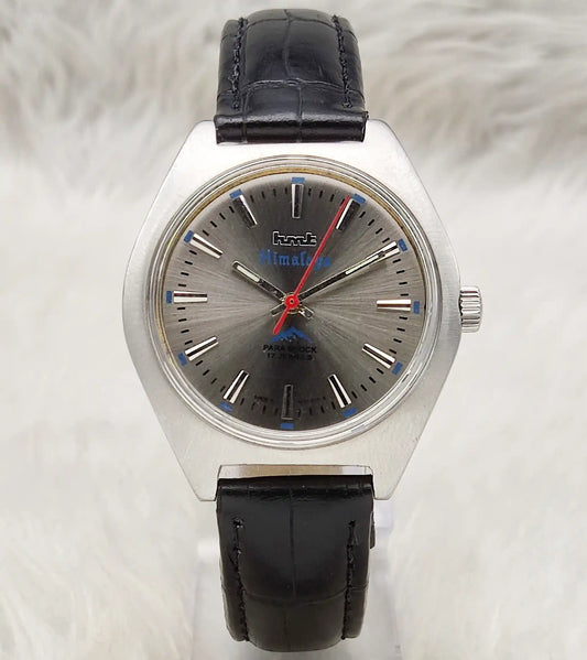 HMT Himalaya Gray Dial Watch with 17 Jewels Handwinding and Stick Indices