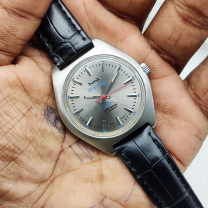 HMT Himalaya Gray Dial 17 Jewels Handwinding Watch Stick Indices