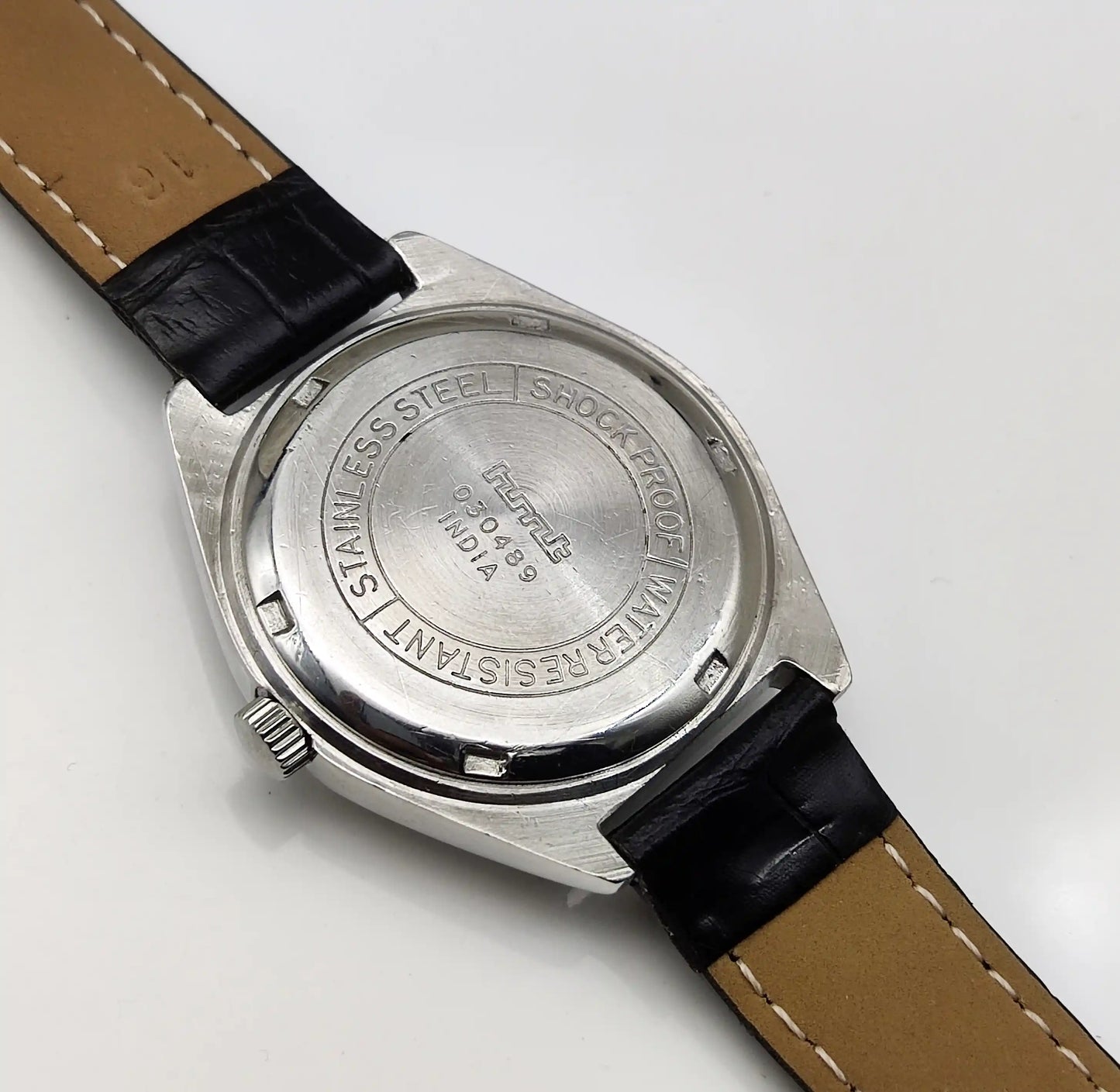 HMT Himalaya Gray Dial 17 Jewels Handwinding Watch Stick Indices
