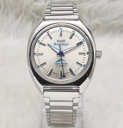 HMT Himalaya Gray Dial Handwinding Watch - Transparent Back