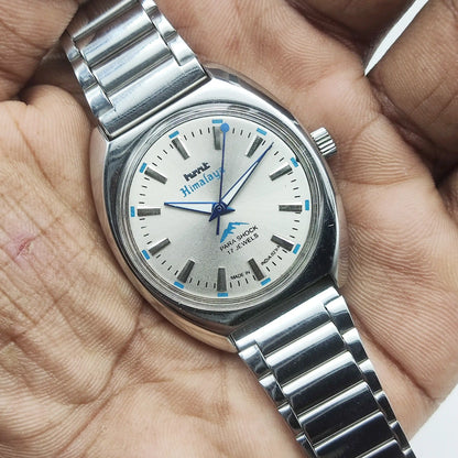 HMT Himalaya Gray Dial Handwinding Watch - Transparent Back
