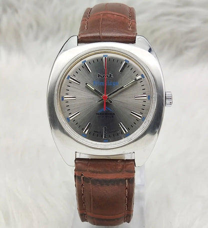 HMT Himalaya Men's Watch - Handwinding Gray Dial with Elegant Stick Indices for Timeless Style