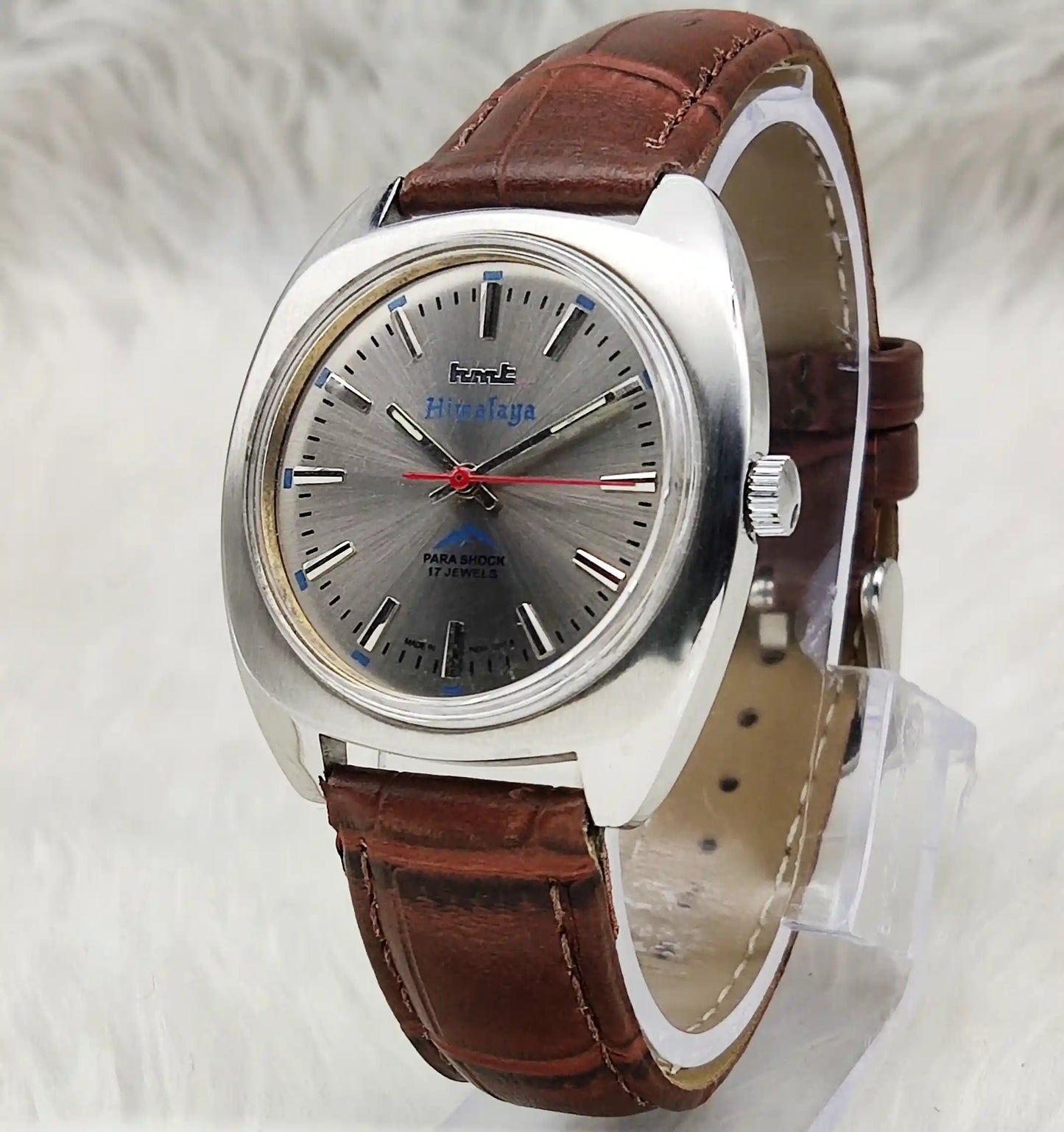 HMT Himalaya Men's Watch - Handwinding Gray Dial with Elegant Stick Indices for Timeless Style