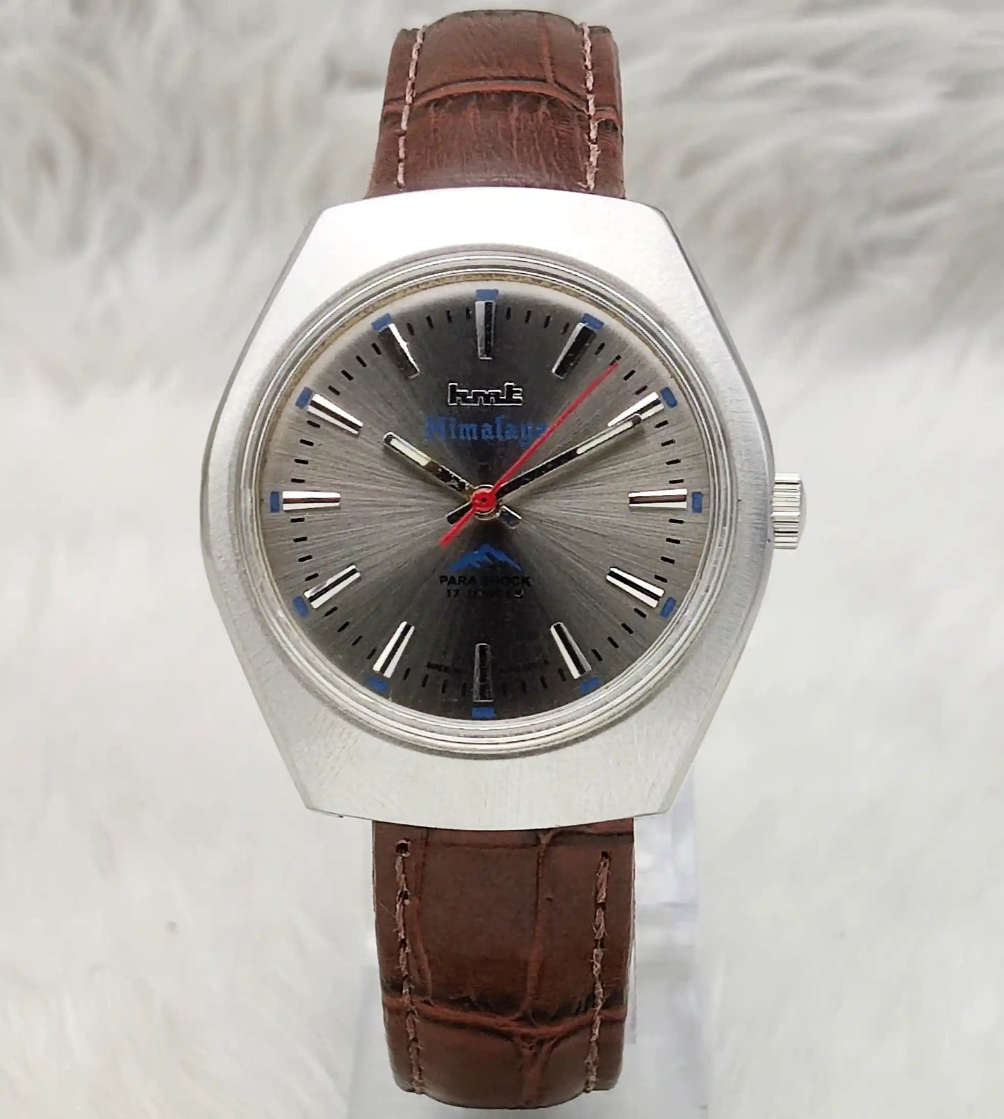 HMT Himalaya Men's Watch - Handwinding Gray Dial with Stick Indices